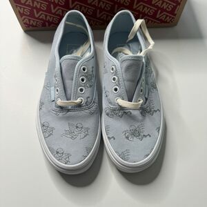 VANS Love You To Death Cherubs/Skeletons Sneakers Size 7 Womens 5.5 Men Blue NEW